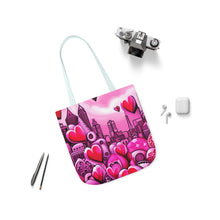 Load image into Gallery viewer, Pink Heart Series #16 Fashion Graphic Print Trendy 100% Polyester Canvas Tote Bag AI Image