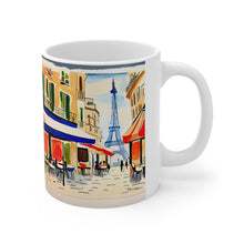 Load image into Gallery viewer, At the Cafe Paris France #1 Mug 11oz mug AI-Generated Artwork