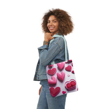 Load image into Gallery viewer, Pink Heart Series #1 Fashion Graphic Print Trendy 100% Polyester Canvas Tote Bag AI Image