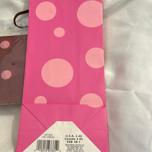 Load image into Gallery viewer, Hallmark Pink & Brown Polka Dots Just the Girls Gift Bag