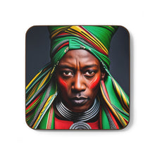 Load image into Gallery viewer, Colorful #9 Colors of Africa Hardboard Back AI-Enhanced Beverage Coasters