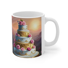 Load image into Gallery viewer, Happy Birthday Wedding Cake Celebration #6 Ceramic 11oz mug AI-Generated Artwork