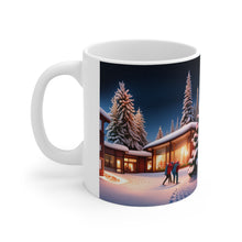 Load image into Gallery viewer, Winter Scene That time of Year caroling  #2 Mug 11oz mug AI-Generated Artwork