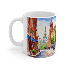 Load image into Gallery viewer, At the Cafe Philadelphia Liberty Bell #46 Mug 11oz mug AI-Generated Artwork