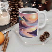 Load image into Gallery viewer, Pastel Sea-life Sunset #23 Ceramic Mug 11oz mug AI-Generated Artwork