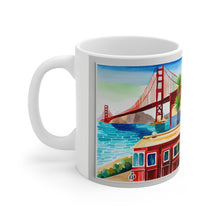 Load image into Gallery viewer, At the Cafe Golden Gate Bridge California #21 Mug 11oz mug AI-Generated Artwork