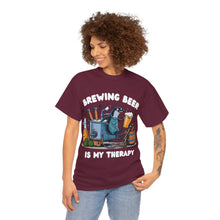 Load image into Gallery viewer, Beer Crafter Beer Brewing is my Therapy Brewing T-Shirt 100% Cotton Classic Fit