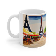 Load image into Gallery viewer, At the Cafe Paris France #3 Mug 11oz mug AI-Generated Artwork