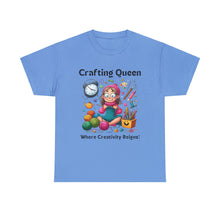 Load image into Gallery viewer, Crafting Queen: Where Creativity Reigns, Knitting 100% Cotton Classic T-shirt
