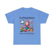 Load image into Gallery viewer, Crafting Queen: Where Creativity Reigns, Knitting 100% Cotton Classic T-shirt