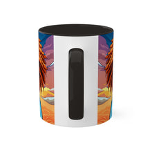 Load image into Gallery viewer, Colors of Africa Pop Art Colorful #8 AI 11oz Black Accent Coffee Mug

