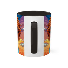 Load image into Gallery viewer, Colors of Africa Pop Art Colorful #8 AI 11oz Black Accent Coffee Mug