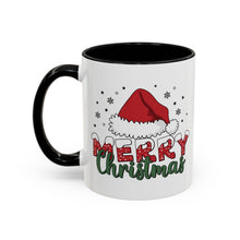 Load image into Gallery viewer, Mug - Merry Christmas Santa Hat Accent Coffee Mug (11, 15oz)