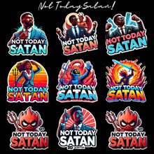 Load image into Gallery viewer, Not Today, Spiritual Warfare, Fight Back, Pray Hard, Faith Colorful Vinyl Stickers 3" - Cute Decorative Adhesive Label Sticker