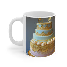 Load image into Gallery viewer, Happy Birthday Wedding Cake Celebration #8 Ceramic 11oz mug AI-Generated Artwork
