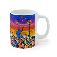 Load image into Gallery viewer, Beach Vibes Retro Concert #10 Ceramic 11oz Mug AI Artwork