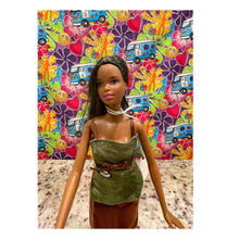 Load image into Gallery viewer, Mattel Barbie Fashion Doll #15 Green Top Brown Skirt As Shown African American
