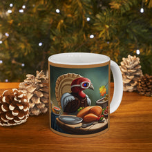 Load image into Gallery viewer, Thanksgiving Don't Touch Me Turkey All Dressed up and Nowhere to Go Ceramic Mug 11oz Design #1