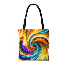 Load image into Gallery viewer, Twist & Turns Tye Dye Swirls and Ripples Tote Bag AI Artwork 100% Polyester #7
