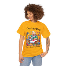 Load image into Gallery viewer, Crafting King: Where Creativity Reigns, Grandpa T-Shirt Designing Cotton Classic