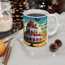 Load image into Gallery viewer, Happy Spooky Halloween Cake Celebration #21 Ceramic 11oz Mug AI-Generated Artwork