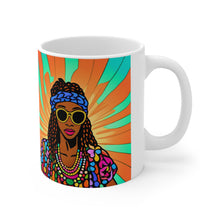 Load image into Gallery viewer, Retro 60s Female Queen #1 Mug 11oz mug AI-Generated Artwork