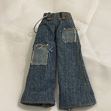 Load image into Gallery viewer, MGA Bratz Doll Clothing Accessory Blue Jeans #20 Patch Silver Rope on Loops Back Pockets (Pre-owned)