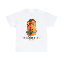 Load image into Gallery viewer, Together for Peace Hands Unisex Heavy 100% Cotton T-shirt Classic Fit