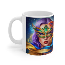 Load image into Gallery viewer, Mardi Gras Mask Ribbon #8 Mug AI-Generated Artwork 11oz mug