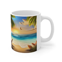Load image into Gallery viewer, Tropical Beach Paradise #2 Mug 11oz mug AI-Generated Artwork