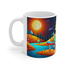 Load image into Gallery viewer, Lunar Moon Mushroom Planet Fantasy Art #2 Ceramic Mug 11oz