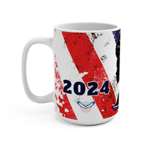 Load image into Gallery viewer, 2024 Election Silhouette, Civic Engagement Straw Ceramic Coffee Mug 15oz