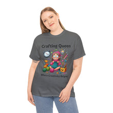 Load image into Gallery viewer, Crafting Queen: Where Creativity Reigns, Knitting 100% Cotton Classic T-shirt

