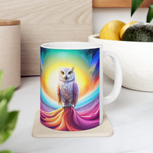 Load image into Gallery viewer, Beautiful Owl Standing in a Sea of Colors #9 Mug 11oz mug AI-Generated Artwork