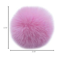 Load image into Gallery viewer, 16pcs DIY Pom Pom Balls for Keychain Faux Rabbit Fur Ball Key Ring for hat Phone Tag, Handbag Charm,Pink Pink