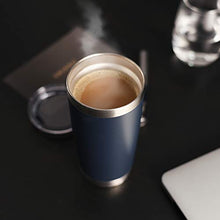 Load image into Gallery viewer, 20oz Stainless Steel Tumbler Bulk with Lid, Double Wall Vacuum Insulated Travel Mug, Powder Coated Coffee Cup (Navy, 12)