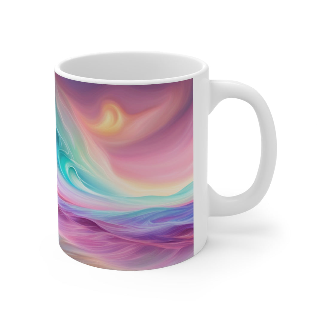 Pastel Sea-life Sunset #12 Ceramic Mug 11oz mug AI-Generated Artwork