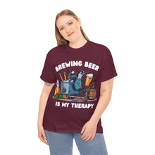 Load image into Gallery viewer, Beer Crafter Beer Brewing is my Therapy Brewing T-Shirt 100% Cotton Classic Fit
