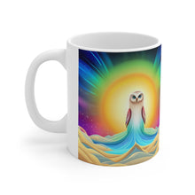 Load image into Gallery viewer, Beautiful Owl Standing in a Sea of Colors #6 Mug 11oz mug AI-Generated Artwork
