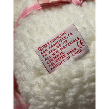 Load image into Gallery viewer, 1993 Dankin Fleece Lamb Curly Plush Stuffed Animal Pink Dress