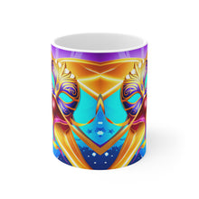 Load image into Gallery viewer, Mardi Gras Mask Ribbon #4 Mug AI-Generated Artwork 11oz mug