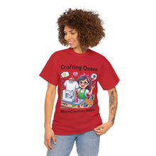 Load image into Gallery viewer, Crafting Queen: Where Creativity Reigns, T-Shirt Designing 100% Cotton Classic