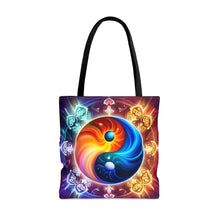 Load image into Gallery viewer, Ying Infinite Beauty Fire Fusion of Colors #1 Tote Bag AI Artwork 100% Polyester