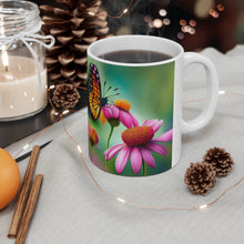 Load image into Gallery viewer, October Tourmaline Birth Month Colors Fairies & Butterflies #4 Mug 11oz mug AI-Generated Artwork