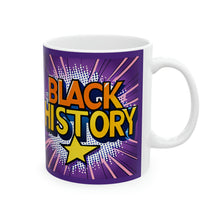 Load image into Gallery viewer, Colors of Africa Pop Art Black History Colorful Purple AI 11oz Coffee Mug White Background