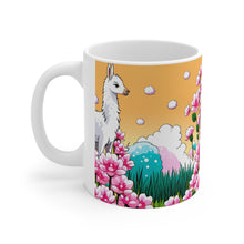 Load image into Gallery viewer, Good Vibes Cute Llama Funny #1 Ceramic 11oz Mug AI-Generated Artwork