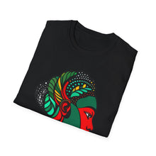 Load image into Gallery viewer, Color of Africa Tribal Face Paint #8 Unisex Softstyle Short Sleeve Crewneck T-Shirt