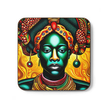 Load image into Gallery viewer, Colorful #3 Colors of Africa Hardboard Back AI-Enhanced Beverage Coasters
