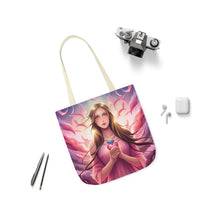 Load image into Gallery viewer, Pink Heart Series #14 Fashion Graphic Print Trendy 100% Polyester Canvas Tote Bag AI Image