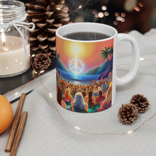 Load image into Gallery viewer, Beach Vibes Retro Concert #2 Ceramic 11oz Mug AI Artwork